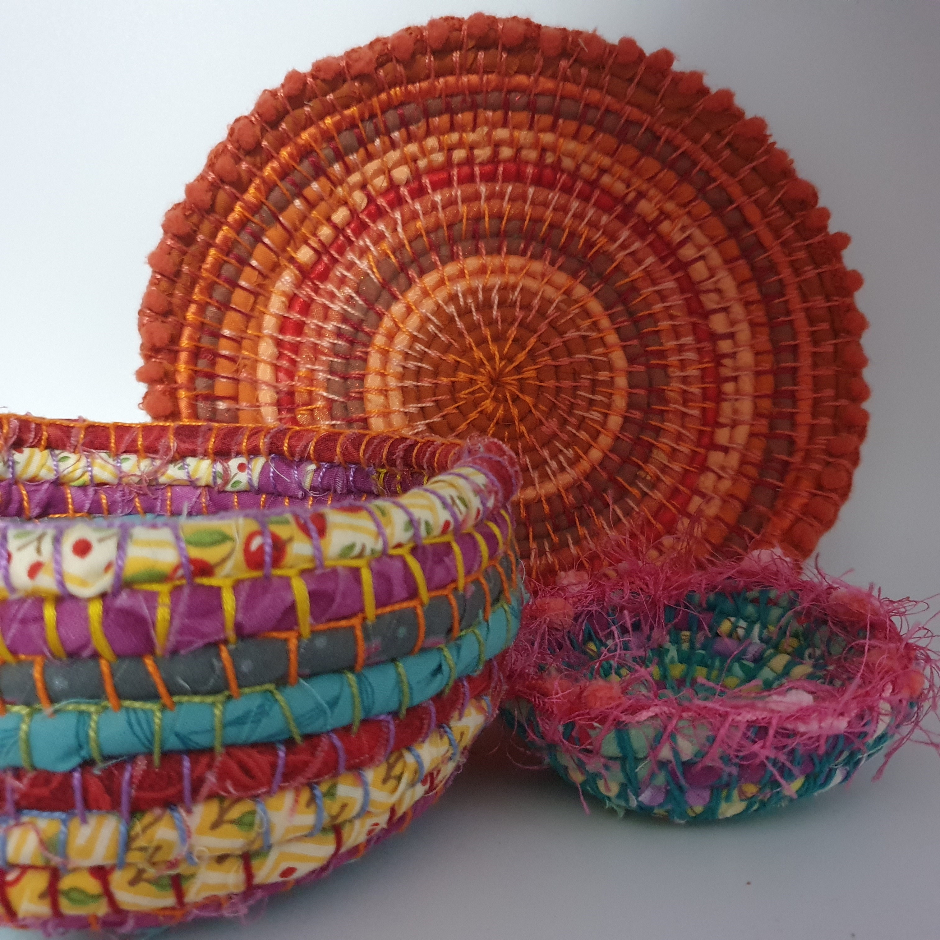The Sewing Basket , Trio of baskets, 2022, Photo: Trudi Nisbet